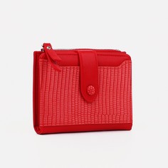 Кошелек на кнопке, цвет красный No Brand