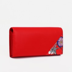 Кошелек на магнитах, цвет красный No Brand
