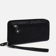 Кошелек на молнии, цвет черный No Brand