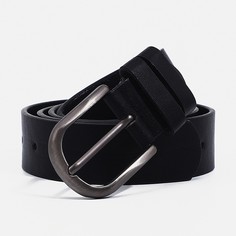 Ремень женский, ширина 3,5 см, винт, пряжка металл, цвет черный No Brand