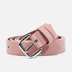 Ремень женский, ширина 2,5 см, винт, пряжка металл, цвет розовый No Brand