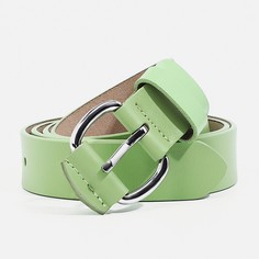 Ремень женский, ширина 3 см, винт, пряжка со вставкой, цвет зеленый No Brand