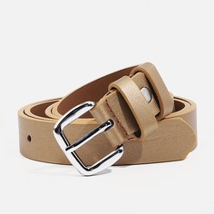 Ремень женский, ширина 2,5 см, винт, пряжка металл, цвет золотой No Brand