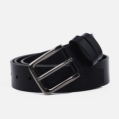 Ремень мужской, ширина 4 см, винт, пряжка металл, цвет черный No Brand