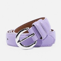 Ремень женский, ширина 2,5 см, винт, пряжка металл, цвет сиреневый No Brand