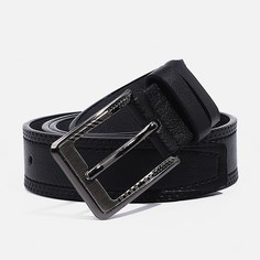 Ремень мужской, ширина 3,5 см, винт, пряжка металл, цвет черный No Brand