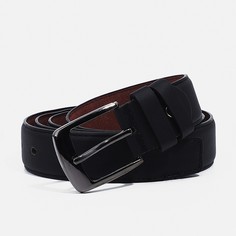 Ремень мужской, ширина 3.5 см, винт, пряжка металл, цвет черный No Brand