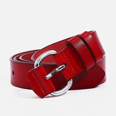 Ремень женский, ширина 3 см, пряжка со вставкой, цвет красный No Brand