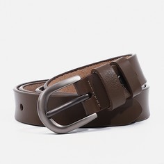 Ремень женский, ширина 2,5 см, винт, пряжка металл, цвет коричневый No Brand