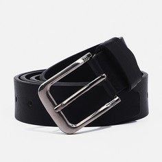Ремень мужской, ширина 3,5 см, винт, пряжка металл, цвет черный No Brand