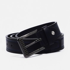 Ремень мужской, ширина 3,5 см, винт, пряжка металл, цвет черный No Brand