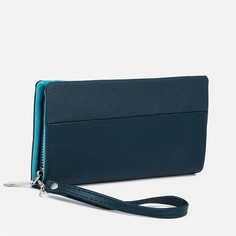Кошелек на молнии, цвет синий No Brand
