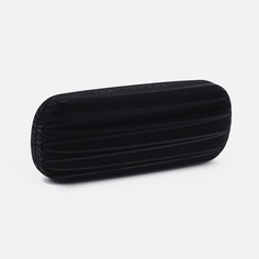 Футляр для очков хлопушка, салфетка, цвет черный No Brand