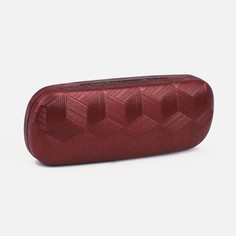 Футляр для очков хлопушка, салфетка, цвет бордовый No Brand