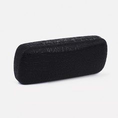 Футляр для очков хлопушка, салфетка, цвет черный No Brand