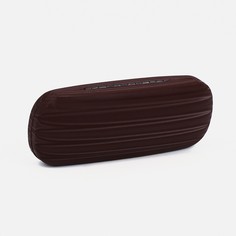 Футляр для очков хлопушка, салфетка, цвет коричневый No Brand