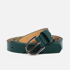 Ремень женский, ширина 1.8 см, винт, пряжка металл, цвет зеленый No Brand