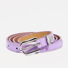 Ремень женский, ширина 1.4 см, винт, пряжка металл, цвет сиреневый No Brand