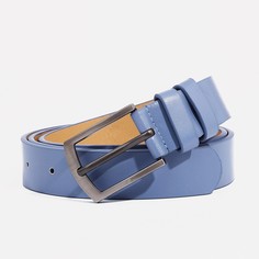 Ремень женский, ширина 2.7 см, винт, пряжка металл, цвет серо-голубой No Brand
