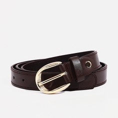 Ремень женский, ширина 2,2 см, винт, пряжка металл, цвет коричневый No Brand