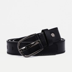 Ремень женский, ширина 2,8 см, винт, пряжка металл, цвет черный No Brand