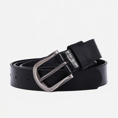 Ремень женский, ширина 2,7 см, винт, пряжка металл, цвет черный No Brand