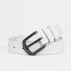 Ремень женский, ширина 2,7 см, винт, пряжка металл, цвет белый No Brand