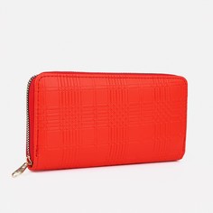 Кошелек на молнии, цвет красный No Brand