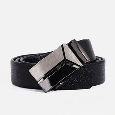 Ремень мужской, ширина 3,5 см, автомат, цвет черный No Brand