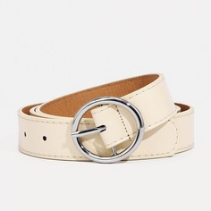 Ремень женский, ширина 2,8 см, пряжка металл, цвет молочный No Brand