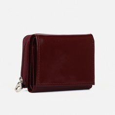 Кошелек на молнии, цвет бордовый No Brand