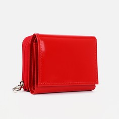 Кошелек на молнии, цвет красный No Brand