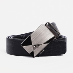 Ремень мужской, ширина 3,5 см, автомат, цвет черный No Brand