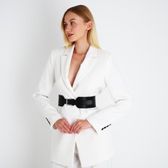 Ремень женский, ширина 6.7 см, пряжка металл, цвет черный No Brand