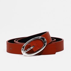 Ремень женский, ширина 2,3 см, пряжка металл, цвет рыжий No Brand