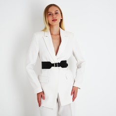 Ремень женский, ширина 6.7 см, пряжка металл, цвет черный No Brand