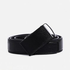 Ремень мужской, ширина 3.5 см, пряжка автомат, цвет черный No Brand