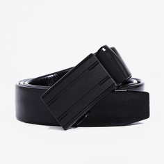 Ремень мужской, ширина 3.5 см, пряжка автомат, цвет черный No Brand