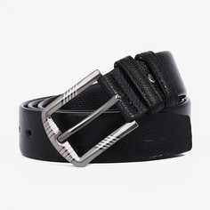 Ремень мужской, ширина 3.5 см, винт, пряжка металл, цвет черный No Brand