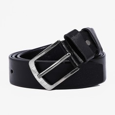 Ремень мужской, ширина 3.5 см, винт, пряжка металл, цвет черный No Brand