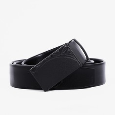 Ремень мужской, ширина 3.5 см, пряжка автомат, цвет черный No Brand