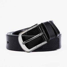 Ремень мужской, ширина 3.5 см, винт, пряжка металл, цвет черный No Brand