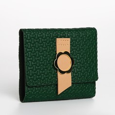 Кошелек на кнопке, цвет зеленый No Brand