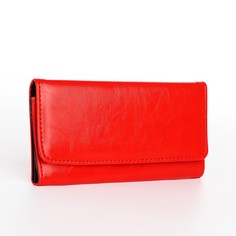 Кошелек на кнопке, цвет красный No Brand
