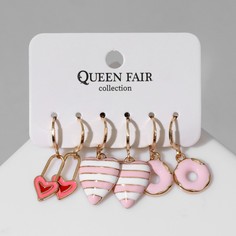 Набор серьги 3 пары Queen Fair