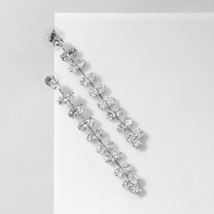 Серьги висячие со стразами Queen Fair