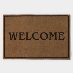 Коврик придверный доляна welcome, без окантовки, 40×60 см, цвет бежевый