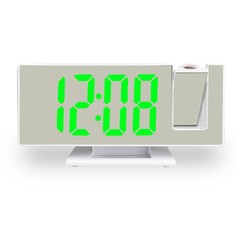 Часы настольные электронные с проекцией: будильник, термометр, календарь, usb, 18.5 x 7.5 см No Brand