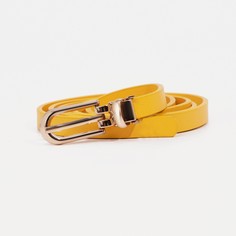 Ремень женский, ширина 1 см, пряжка металл, цвет желтый No Brand