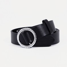 Ремень женский, ширина 2,8 см, пряжка металл, цвет черный No Brand